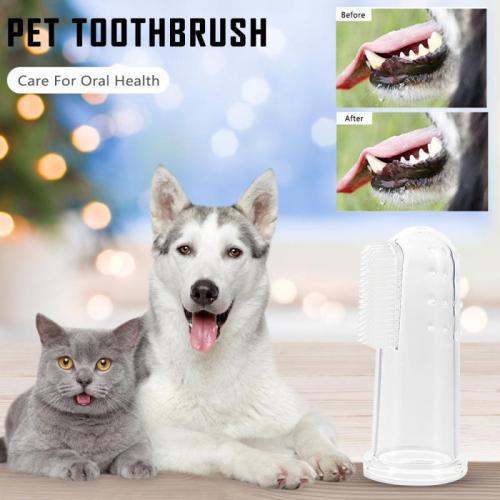 5pcs 2020 New Hot Selling Super Soft Pet Finger Toothbrush Dog Brush Bad Breath Tartar Teeth Tool Dog Cat Cleaning Supplies