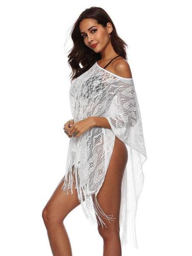 Lace Loose Hollow Tassels Cover-Ups