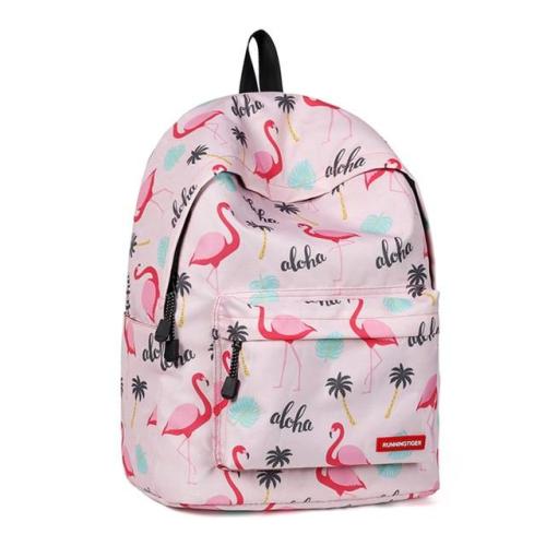 Fashion Women Bagpack Cute Pink Flamingo Animal Printing School Backpack for Teenage Girls Waterproof Knapsack Mochila