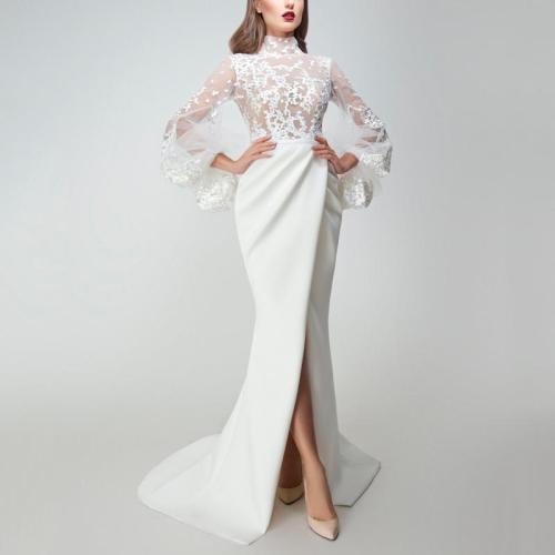 Sexy Slim-fit Lace Fishtail Evening Maxi Dress
