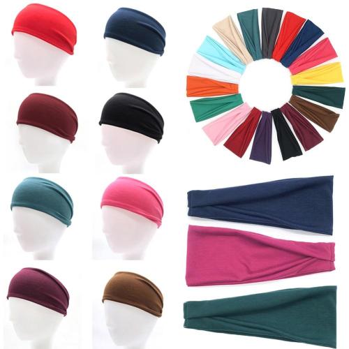 Men Women Sport Yoga Wide Headband Sweatband Solid Color Stretch Outdoor Fitness Elastic Hair Bands Hair Accessories Headwear