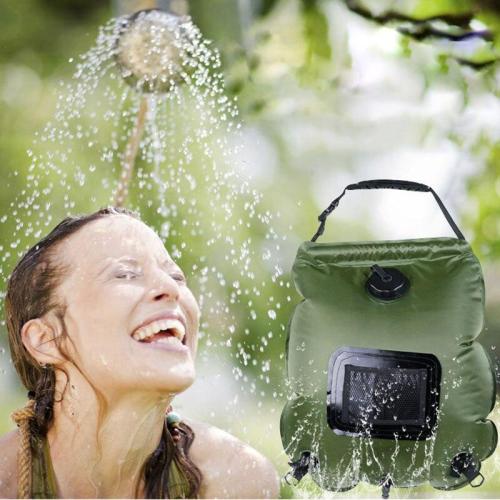 20L Portable Solar Heated Water Bag Energy Heated Bathing Outdoor Camping Shower Bag Picnic Water Bag Hiking Water Storage