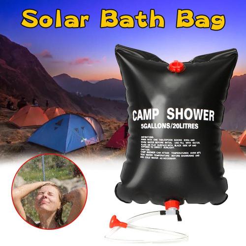 20L Solar Heated Water Bag Heated Bathing Outdoor Camping Shower Bag Picnic Water Bag Hiking Water Storage