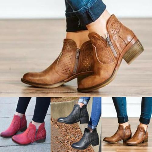 Women Cowgirl Western Hollow Ankle Boots