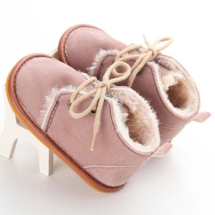 2020 Brand Casual Newborn Infant Girl Boy Baby Snow Booties Fur Boots Winter Warm arrival Style little Kids Strappy Shoes 0-18M