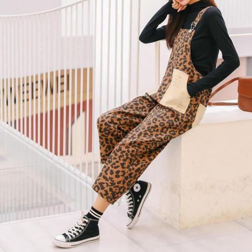 Leopard Printed  Sleeveless Jumpsuits
