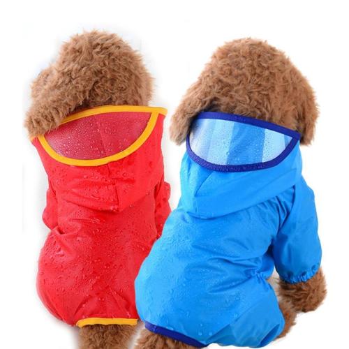 Pet raincoat summer hoody waterproof clothing Teddy jumpsuit breathable safety-rainwear puppy-costume pink kitten-suit outdoor