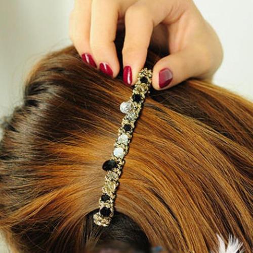 1 pcs Korean Style Crystal Rhinestone Barrette Fashion Women Hairpin Headwear Hair Clip Accessories
