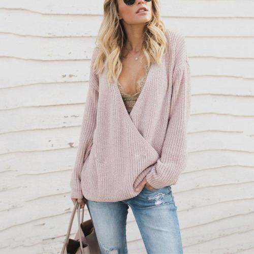 Loose Large Size Knitted Sweater Worn On Both Sides