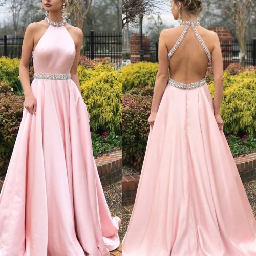 Halter Back Lucy Maxie Gown