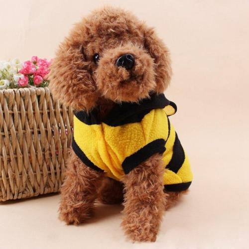 Bee Pet Puppy Coat Apparel Outfit Fleece Clothes Dog Cat Hoodie Fancy Costume