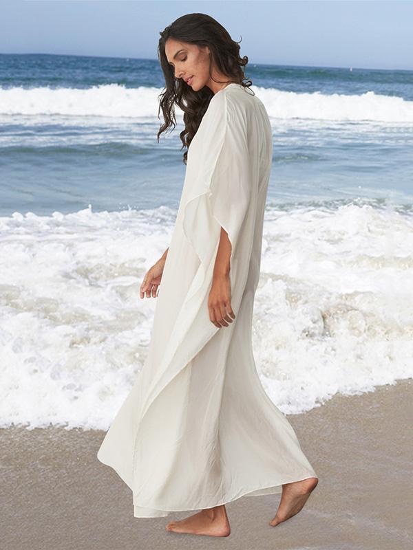 V-neck See-through Loose Cover-ups Swimwear
