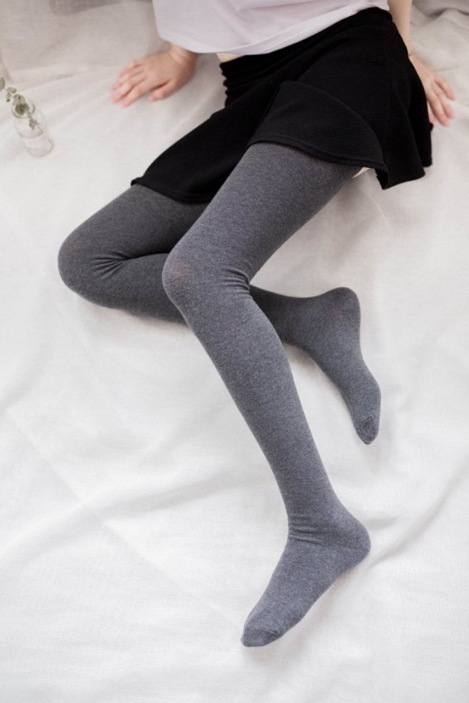 Fashion Casual Pure Color Warm Knitted Shown Thin Cotton Knee Stockings