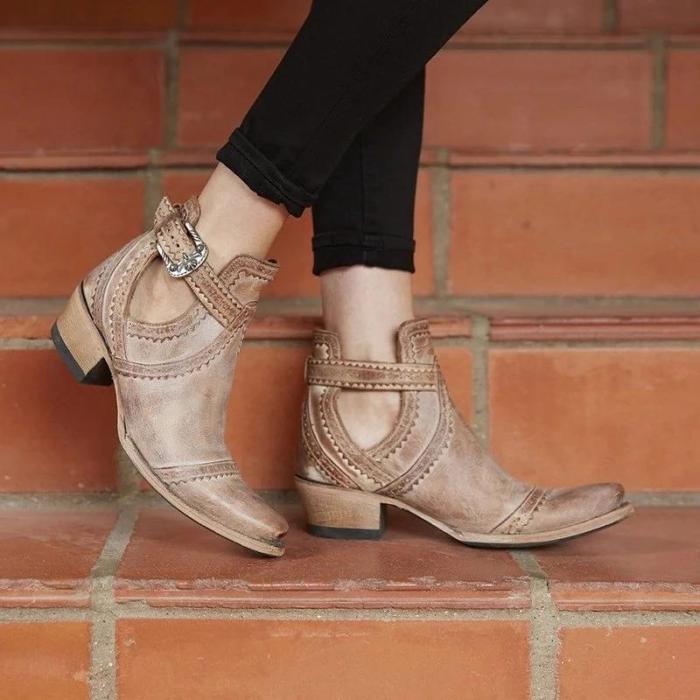 Women's Casual Chunky Heel Boots