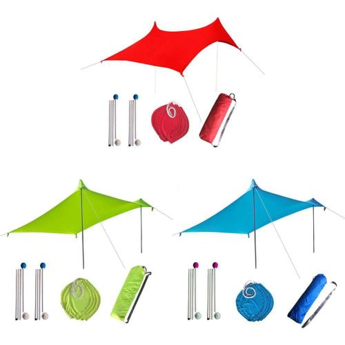 Beach Sunshade Lightweight Portable Sun Shade Tent With Sandbag UV Lycra Large Family Canopy For Outdoor Beach Fishing Camping
