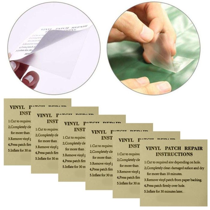25# 5PCs Inflatable Product Special Repair Patch Swimming Ring Pool Glue Repair PVC Puncture Patch Glue Kit Adhesive Patch