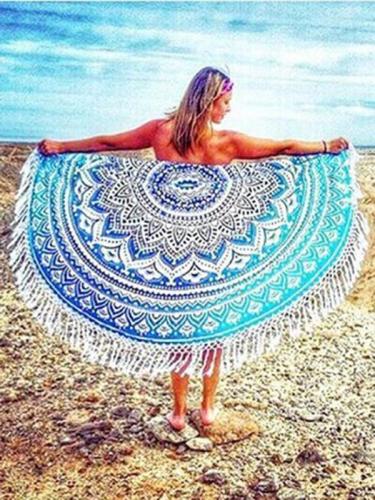 Beautiful Summer Bohemia Round Beach Mat Yoga Mat