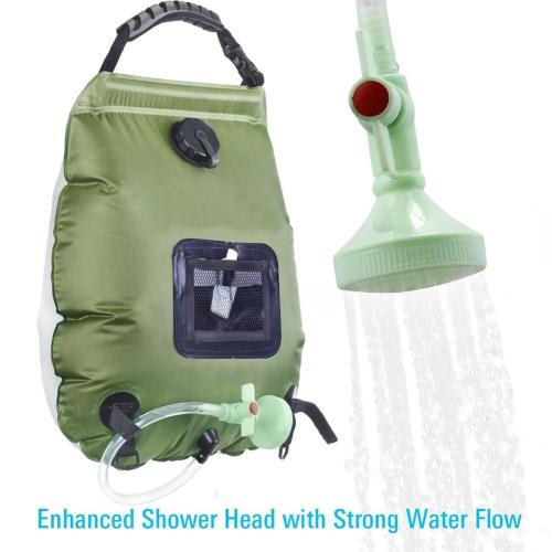 20L Water Bags For Outdoor Camping Hiking Solar Shower Bag Heating Camping Shower Bag Hose Switchable Shower Head