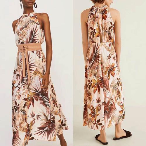Summer Off Shoulder Floral Printed Maxi Dress