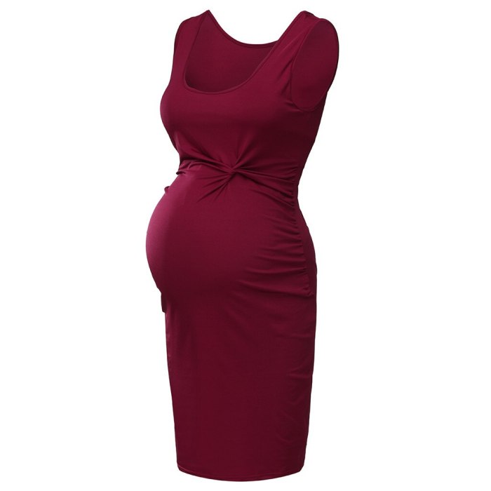 EBUYTIDE Fashion Women Pregnant Maternity Nursing Solid Breastfeeding Summer Daily Sleeveless Dress