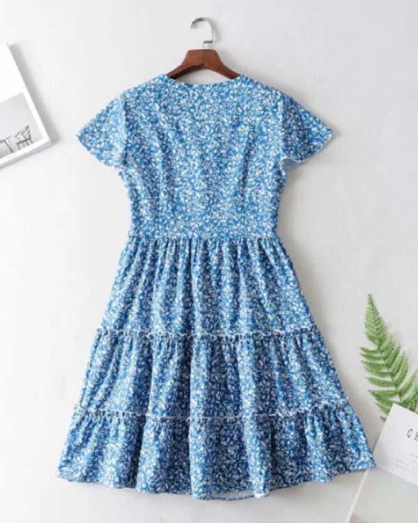 Sweet Little Floral Hot Style Print Mini Dress