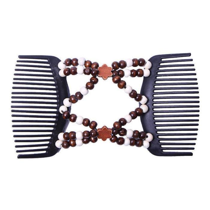 Fashion beautiful hair comb magic ever-changing hairpin wooden beads hair comb
