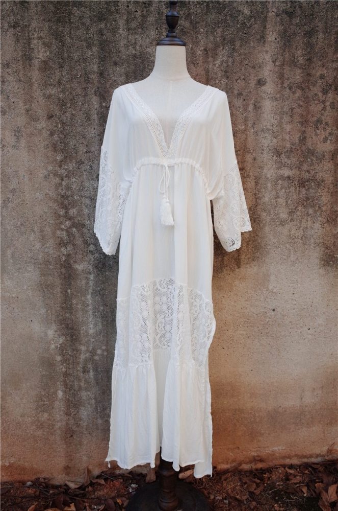 Beach Dress, Cover Up White Lace Sophia