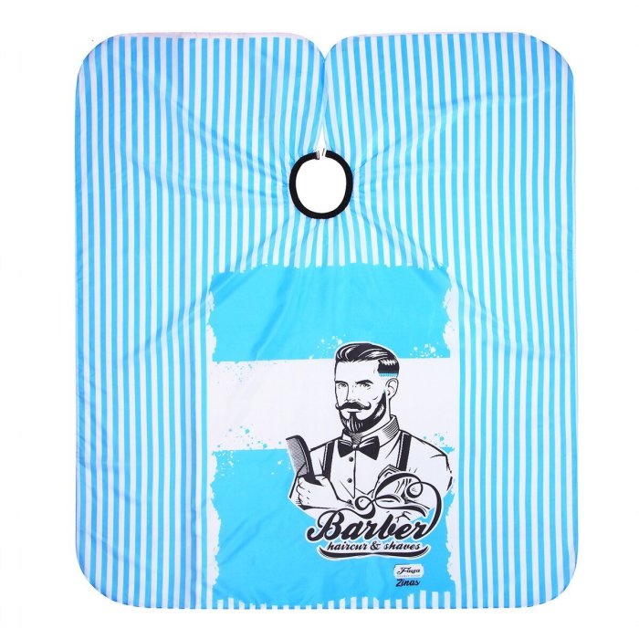 Haircut Hairdressing Barber Cloth Blue Chambray Apron Polyester Hair Styling Design Supplies Breathable Salon Barber Gown