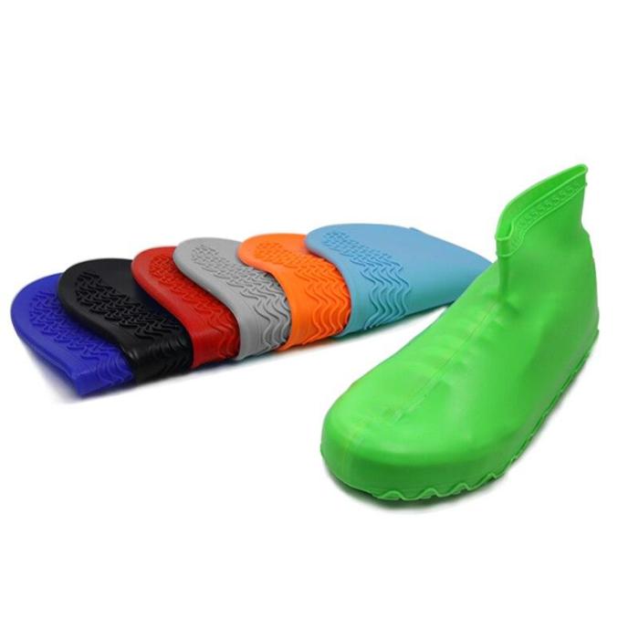 1 Pair Silicone Slip-resistant Rubber Rain Boot Overshoes Reusable Latex Waterproof Rain Shoes Covers