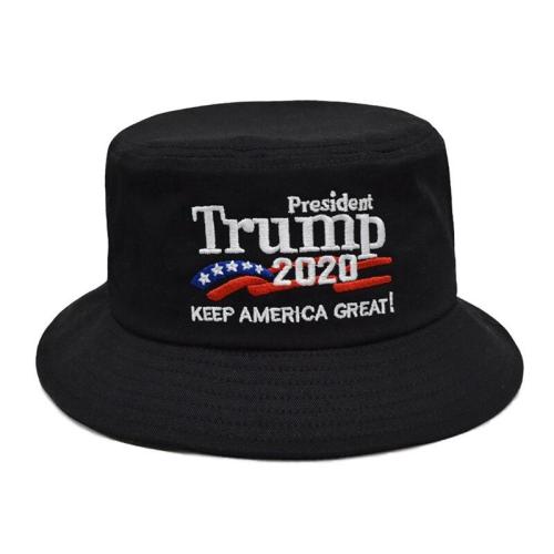 Unisex Embroidered Bucket Hat American President Election Sunshade Cotton Cap