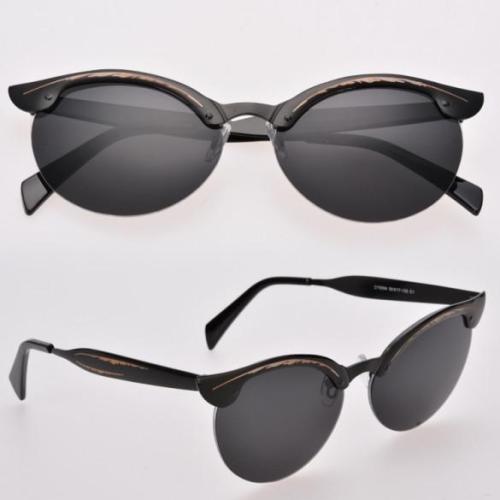 Classic Retro Unisex Fashion Vintage Style Semi-Rimless Sunglasses