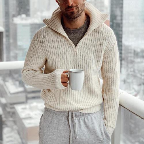 Casual Solid Color Men'S Sweater