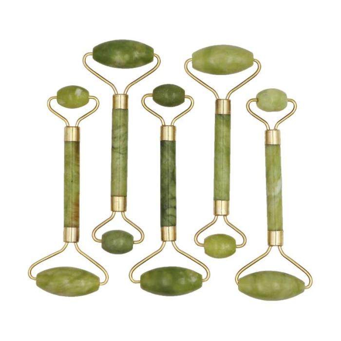 Facial Massage Roller Guasha Board Double Heads Jade Stone Face Lift Body Skin Relaxation Slimming Beauty Neck Thin Lift