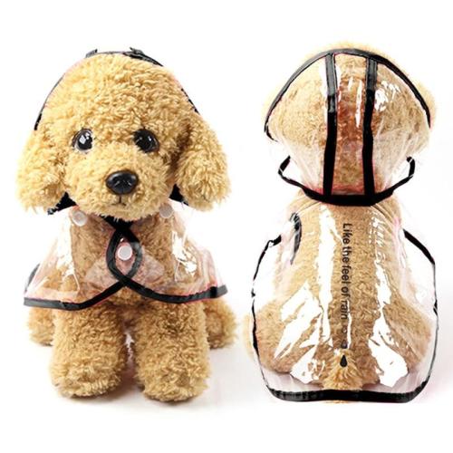 Waterproof Dog Raincoat with Hood Transparent Pet Cat Puppy Rain Coat Pet Jacket Clothes for Small Medium Large Dog Pet Supplies