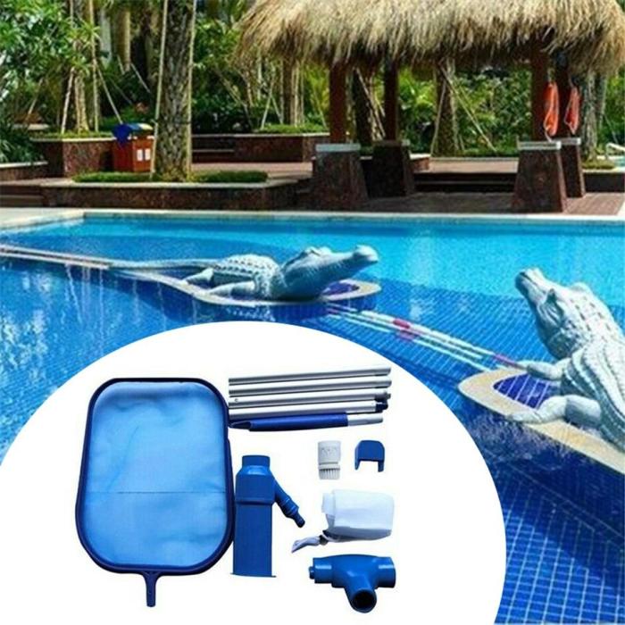 Swimming Pool Suction Vacuum Head Brush Cleaner Floating Objects Cleaning Tools Suction Head Cleaning Net Kit