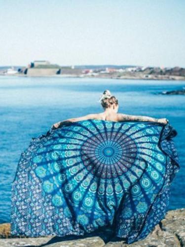Beautiful Summer Bohemia Rectangle Shawl Beach Mat Yoga Mat