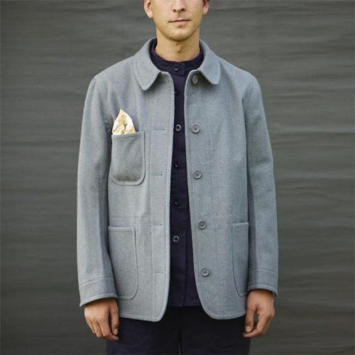 Men's Solid Color Wool Jacket