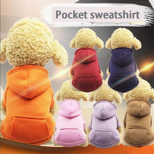 Solid Color Pet Dog Fleece Sweater for Dogs Warm Dog Clothes Dog Cool Hoodie Soft Puppy Dog Pet Clothes Sweatshirt Dog Costume