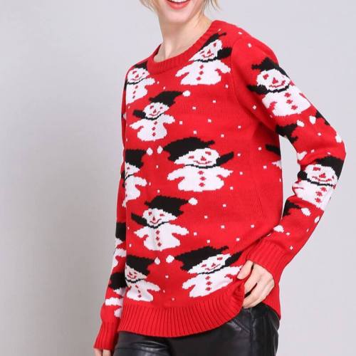 Snowman Ugly Christmas Red Sweater