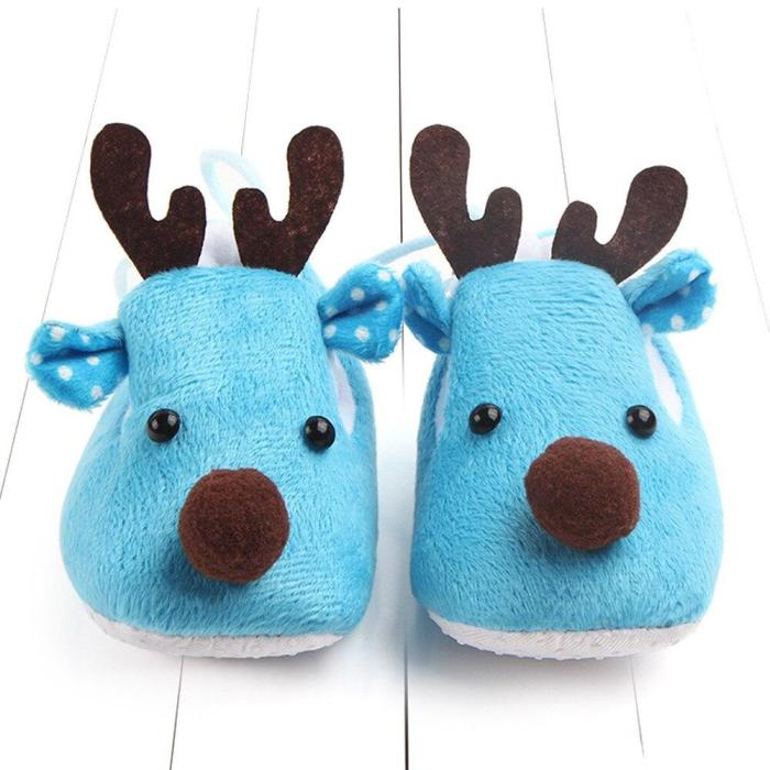 Christmas Baby Shoes Girls Boys First Walkers Cute Cartoon Deer Crib Soft Sole Casual Winter Warm Toddler Newborn Shoes 19Nov
