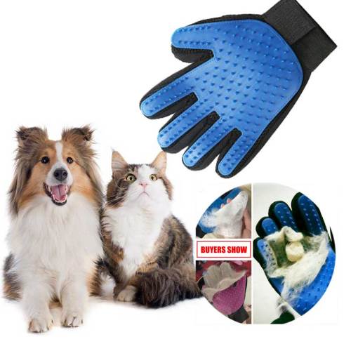 Pet Cat hair remover glove Comb Pet Dog Grooming Cleaning Glove Deshedding Hair remover Massage Brush Cat supplies Accessoies