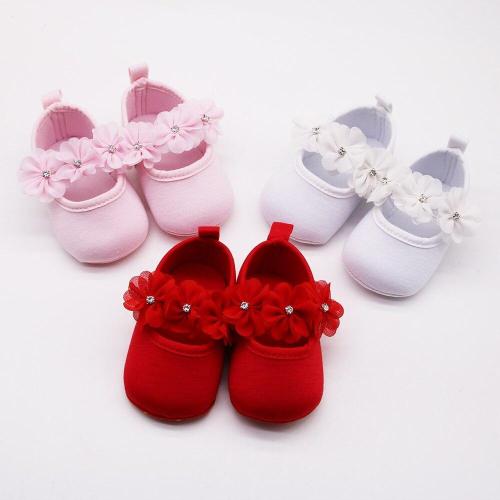 2020 Fashion Baby First Walker Shoes Kids Girls Baby Party Ballerina Shoes Infant 3D Flower Rhinestone Casual  Shoes