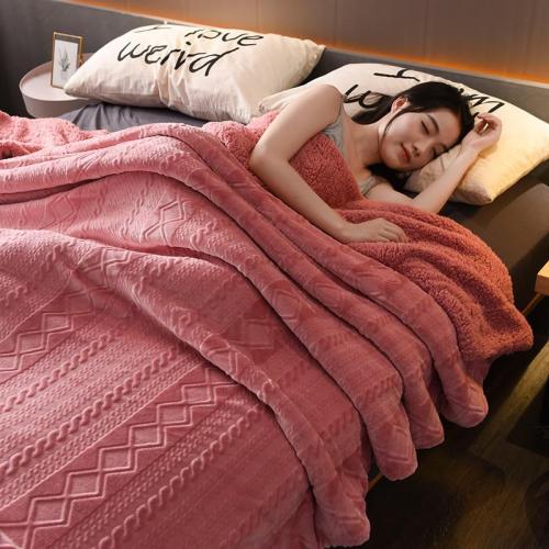 Thick Soft Warm Coral Sherpa Blanket Throw Soft Fluffy Manta Sofa Fleece Blankets For Beds Coverlet Travel Plaids Bedspread koc