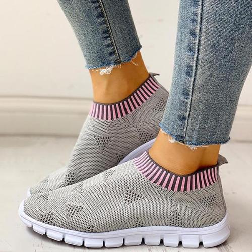 Net Surface Breathable Knitting Casual Sneakers