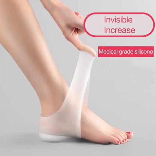 EBUYTIDE Invisible Height Increase Socks Women Men Heel Pads Silicone Gel Lift insoles for shoes In Socks Cracked Foot Skin Care