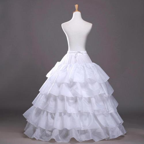 4 Hoops 5 Layers Wedding Petticoat Underskirt Ball Gown Ruffles Women Petticoat Crinoline Bridal Wedding Accessories