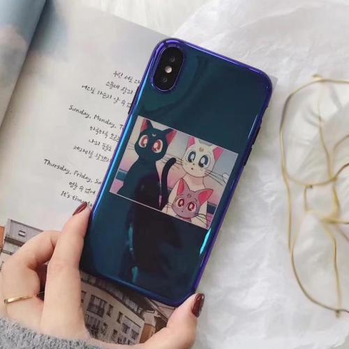 Blue-Ray Japanese Anime Cartoon Sailor Moon Luna Cat Phone Case