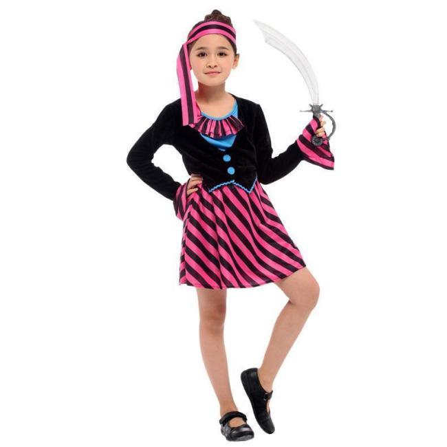 Girls Pirate Kids Halloween Costume Party Cosplay Outfit Dress