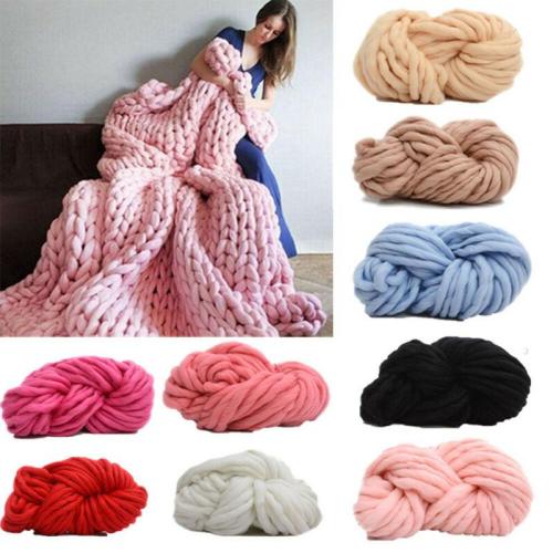 250g/Ball Merino Wool Gaint Yarn Knitting Roving Super Soft Chunky DIY Crochet Thread For Cardigan Scarf Blankets Knitted Yarn
