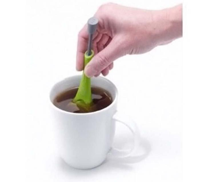 Tea Infuser Built-in plunger Healthy Intense Flavor Reusable Tea bag Plastic Tea&Coffee Strainer Measure Swirl Steep Stir&Press